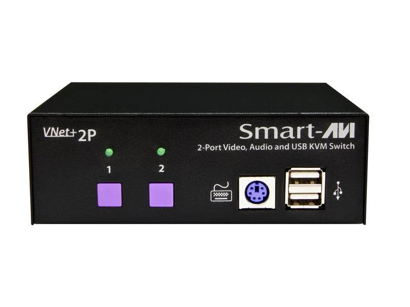 Smartavi VNET+2PS 2x1 USB KVM Switch with Stereo Audio/VNET+ Series (1920x1200)
