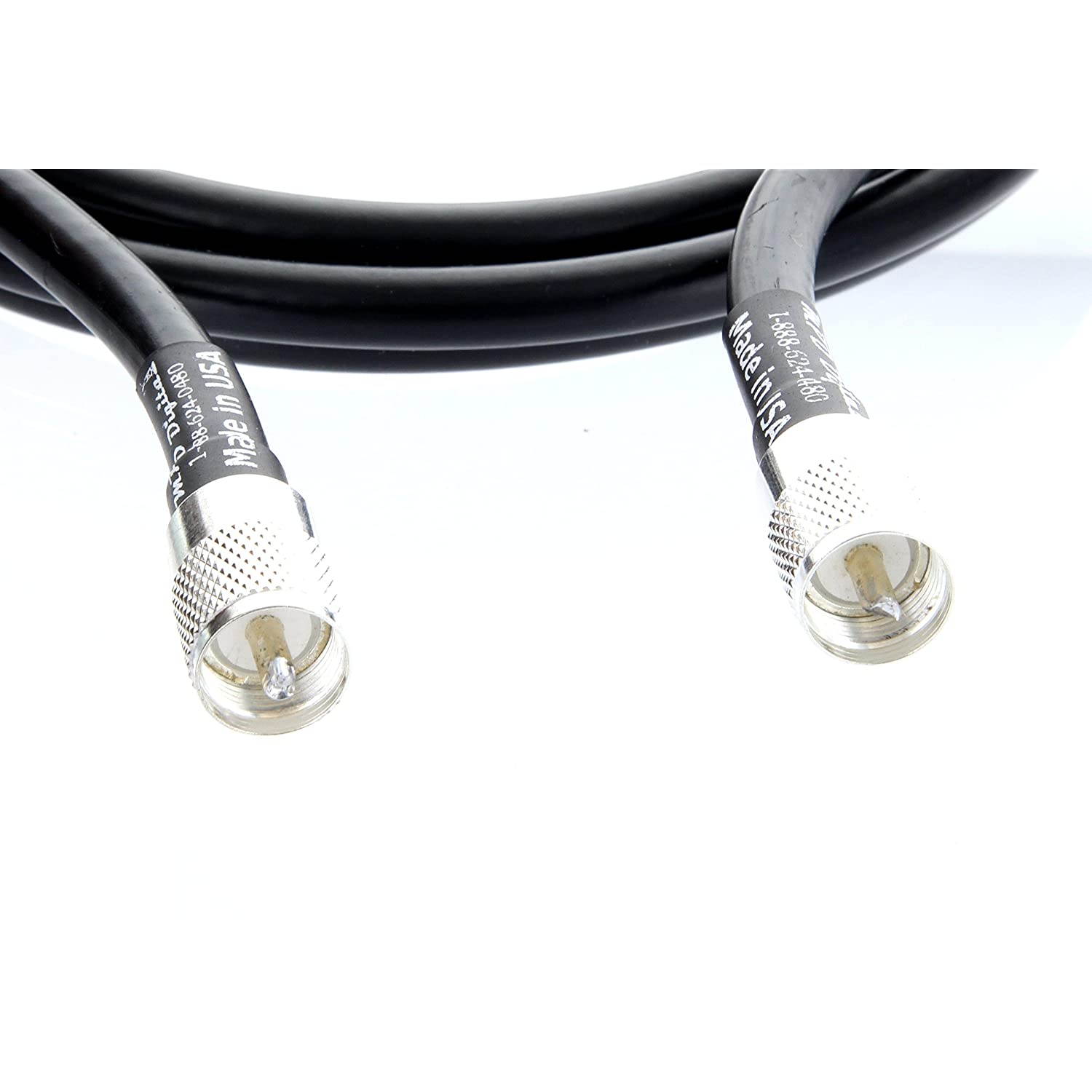 LMR400UF-PL259-AMP-3 LMR-400 UltraFlex with Amphenol PL-259 UHF Connectors 400UF Ultra Flex Coaxial Antenna Cable - Made in The USA by MPD Digital, 3