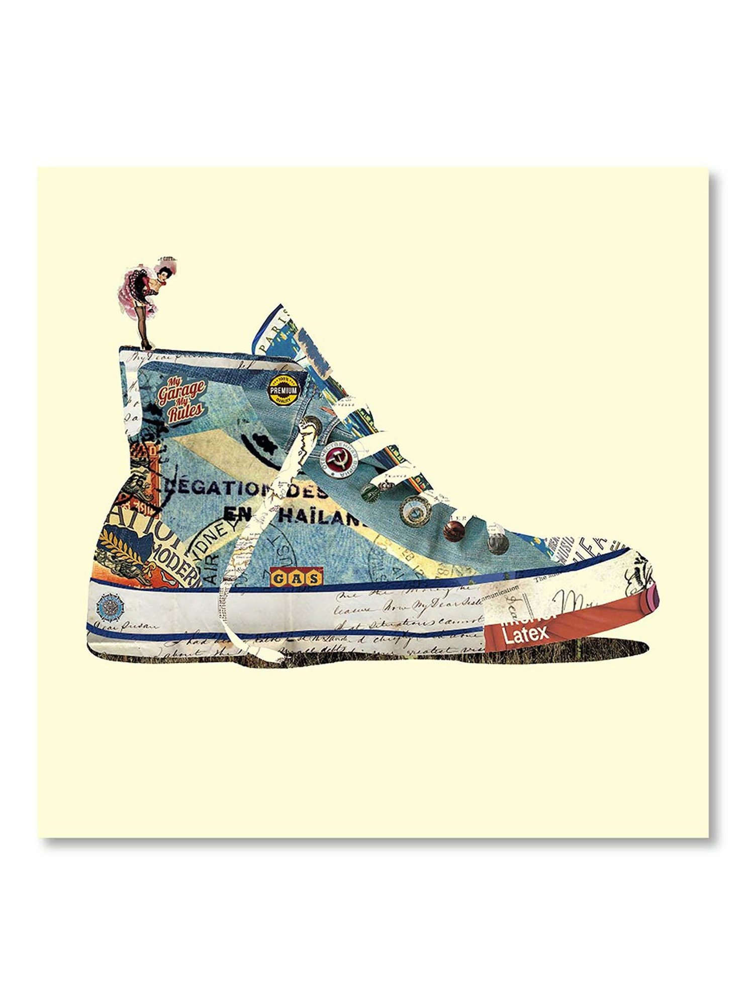 Art Street High Tops & High Fashion Sneaker Printed Multicolor Engineered Wood Wall Art