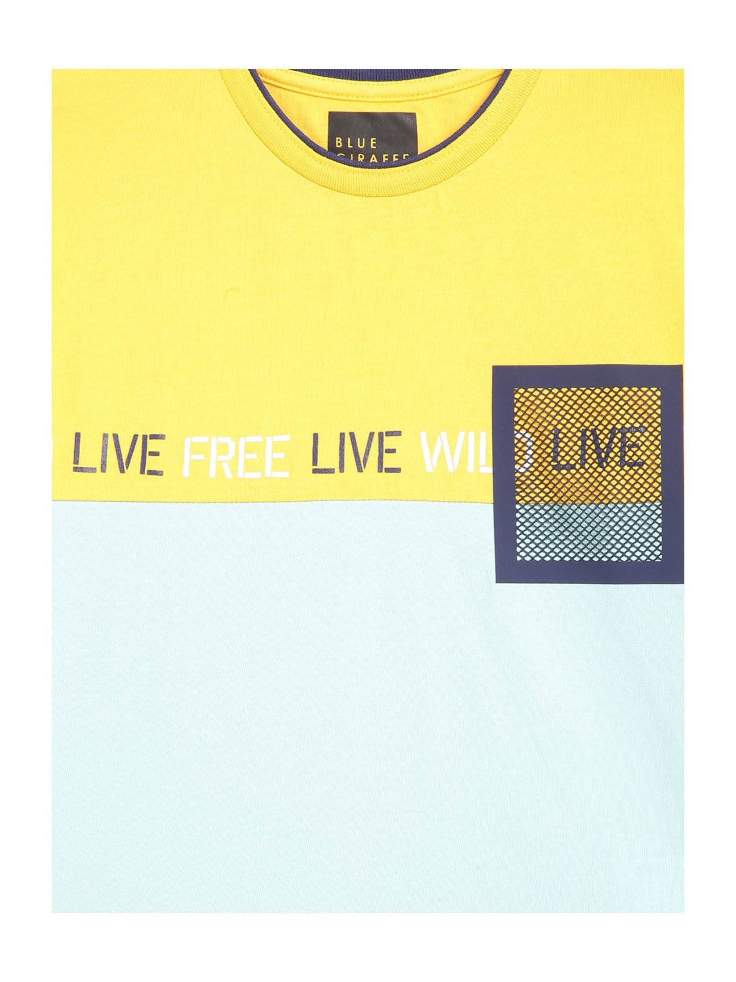 Blue Giraffe Kids Multicolor Color Block T-Shirt