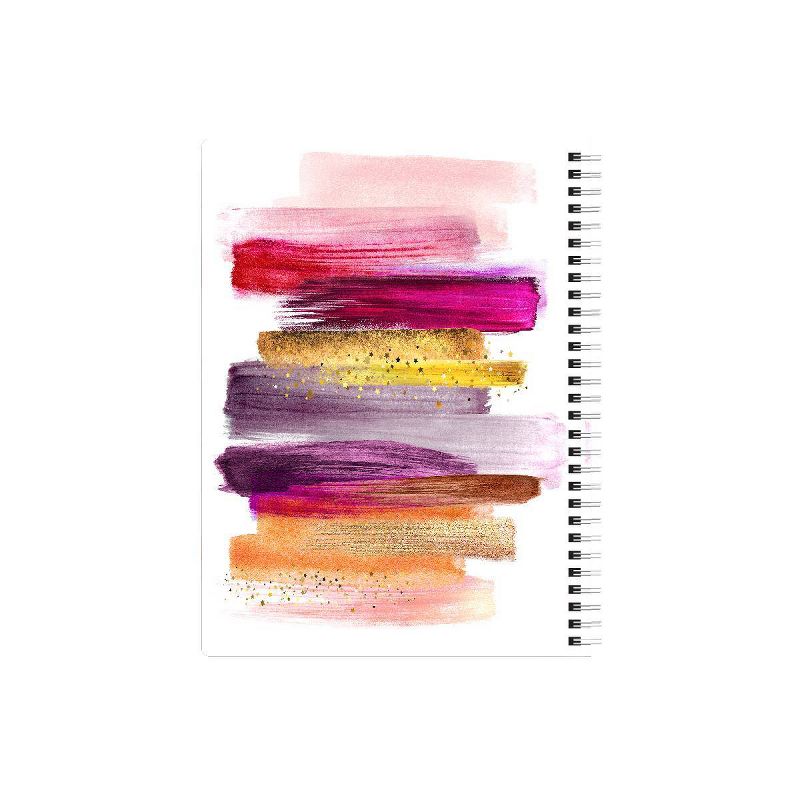 120 sheet 1 Subject Spiral Notebook 7"x5" Twisted Collection Colorful Brush Strokes 100% Tree Free - Geo SweetStainable