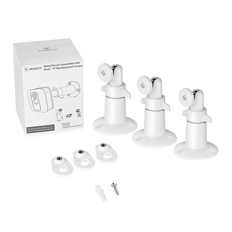 Metal Wall Mount for Blink XT2 Outdoor Indoor Camera Adjustable IndoorOutdoor Security Metal Wall Mount by  3 Pack White