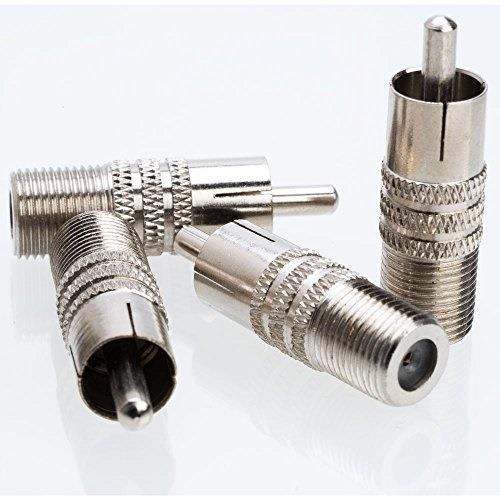 rca male to f female coax audio adapter connector 10/20/30/50/100 pack 10