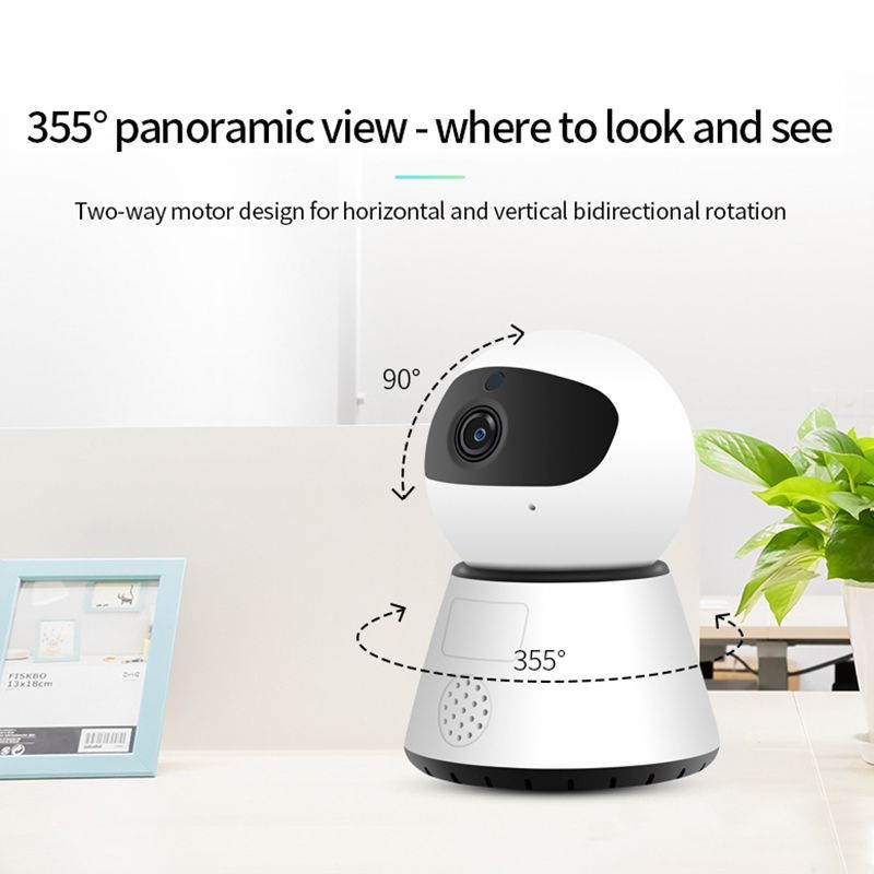 1080P PTZ Wireless Mini IP Camera Surveillance System Move Detection Infrared Night Version Home Security Surveillance Wifi Camera Cloud Service HD Lens Two-way Voice Camera