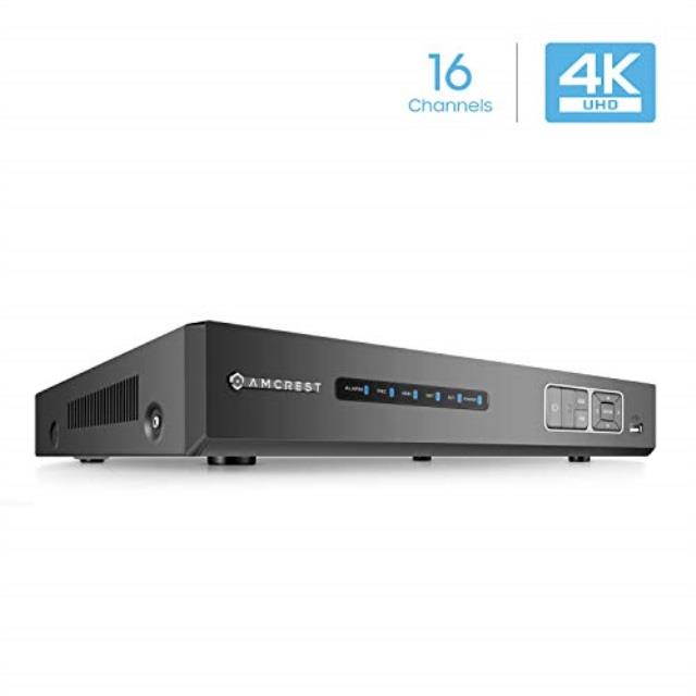 Amcrest 4K UltraHD 16 Channel DVR Security Camera System Recorder, 8MP Security DVR for Analog Security Cameras & IP Cameras, Remote Smartphone Access, Hard Drive & Cameras NOT Included (AMDV8M16-H5)