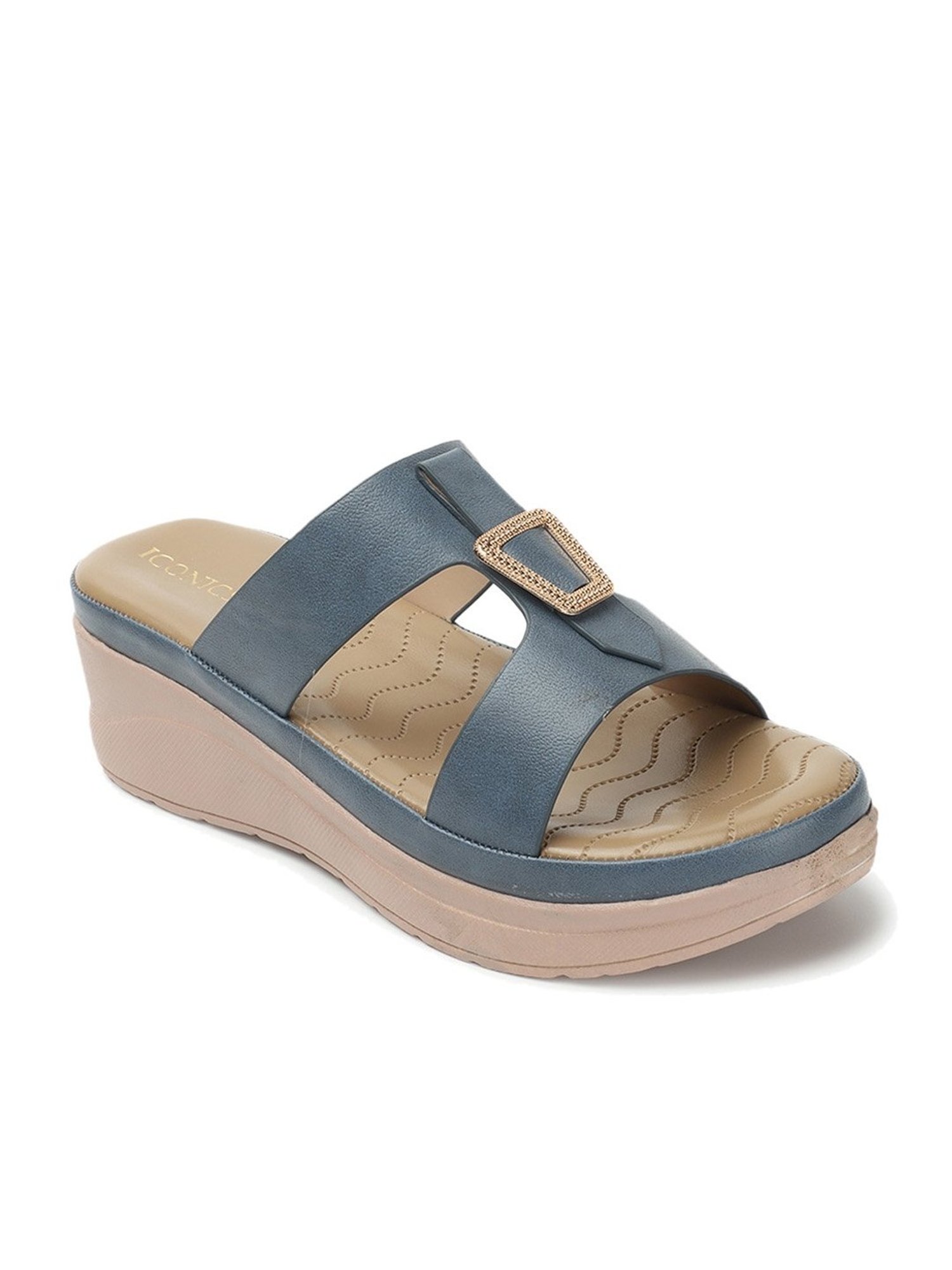 Iconics Women's Blue Casual Wedges