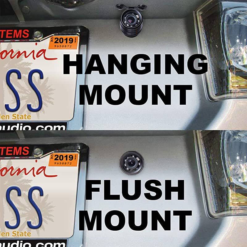 BV430RVM Rearview Car Mirror with 4.3 Inch Built in High Resolution Digital Monitor - Includes Weatherproof Rearview Backup Camera and Brackets