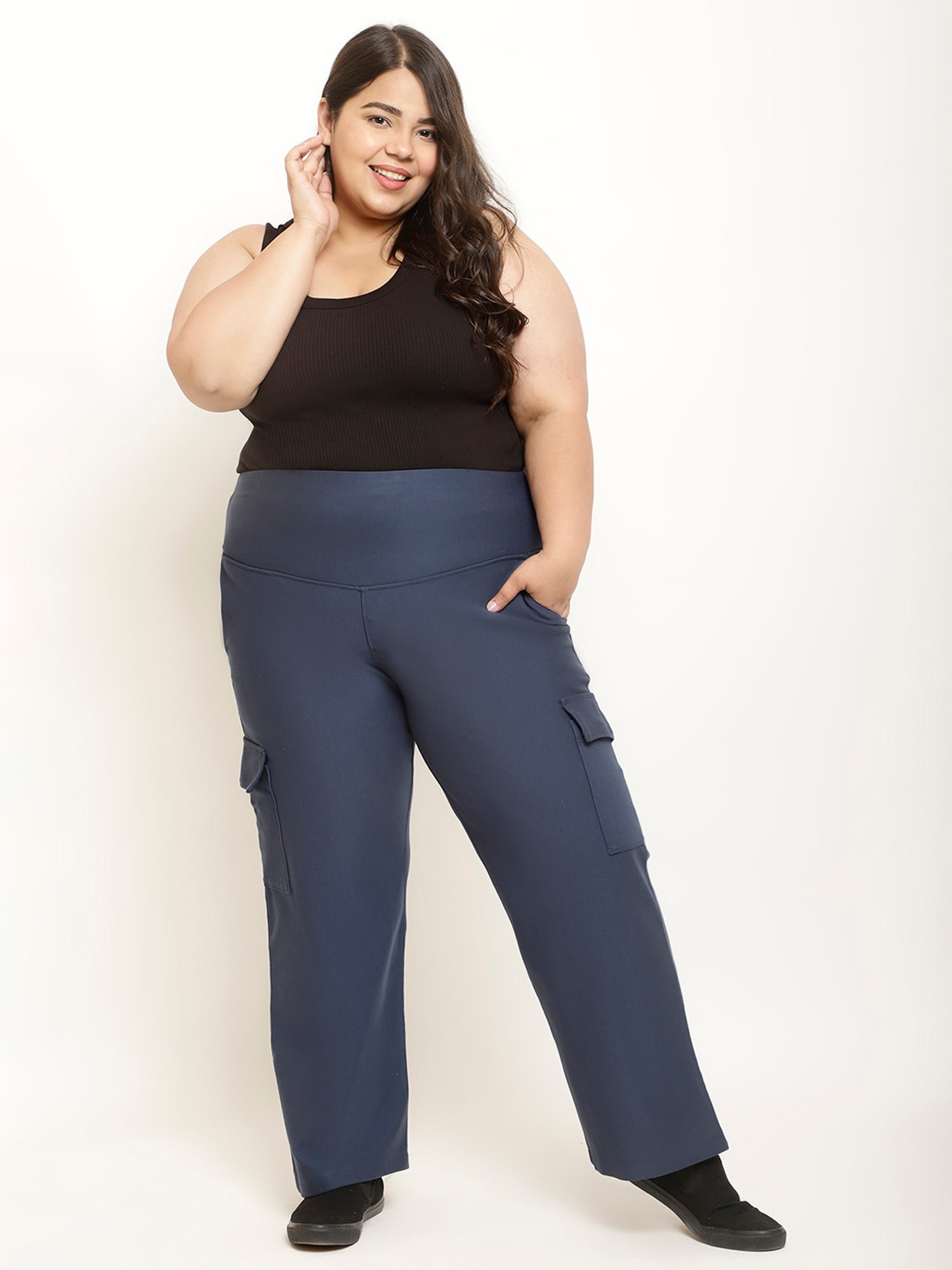 KENDALL + KYLIE Black Mid Rise Pants