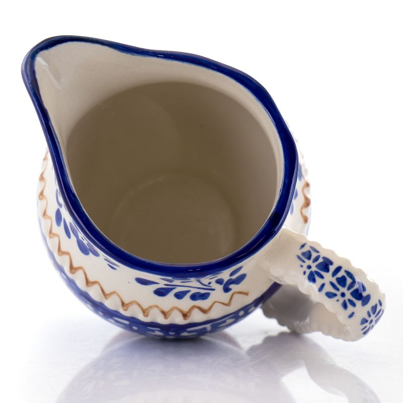 Meritage Botany 5.5 Inch 10 Ounce Stoneware Creamer in Deep Blue