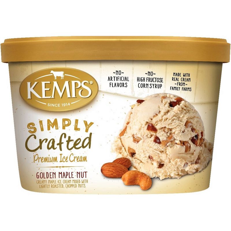 Kemps Simply Crafted Golden Maple Nut Ice Cream -  48oz