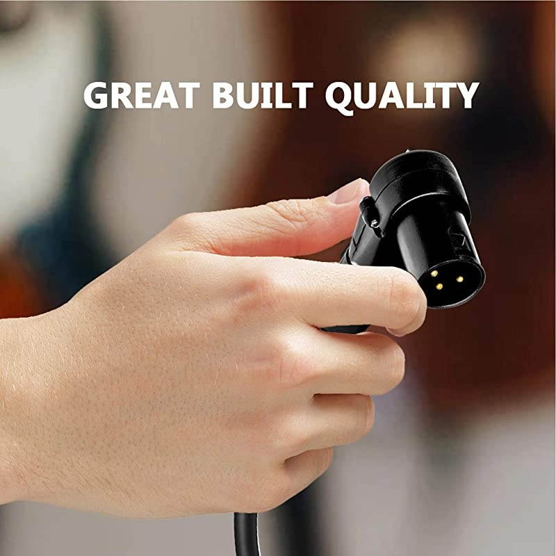 XLR Cable Right Angle Male to Straight Female - 3 Feet Red - Pro 3-Pin Microphone Connector for Powered Speakers, Audio Interface or Mixer for Live Performance & Recording