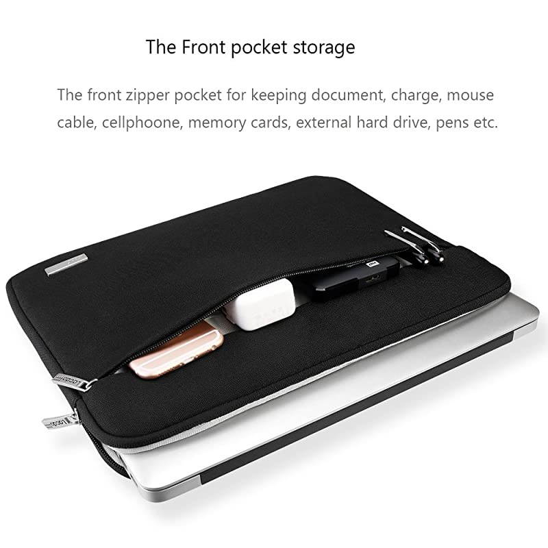 156 Inch Laptop Sleeve Computer Case for 156 Acer AspirePredator Asus TUF FX505DT Lenovo Ideapad 330 Dell Inspiron ASUS ZenBookVivoBook HP Pavilion Chromebook Notebook Bag Black