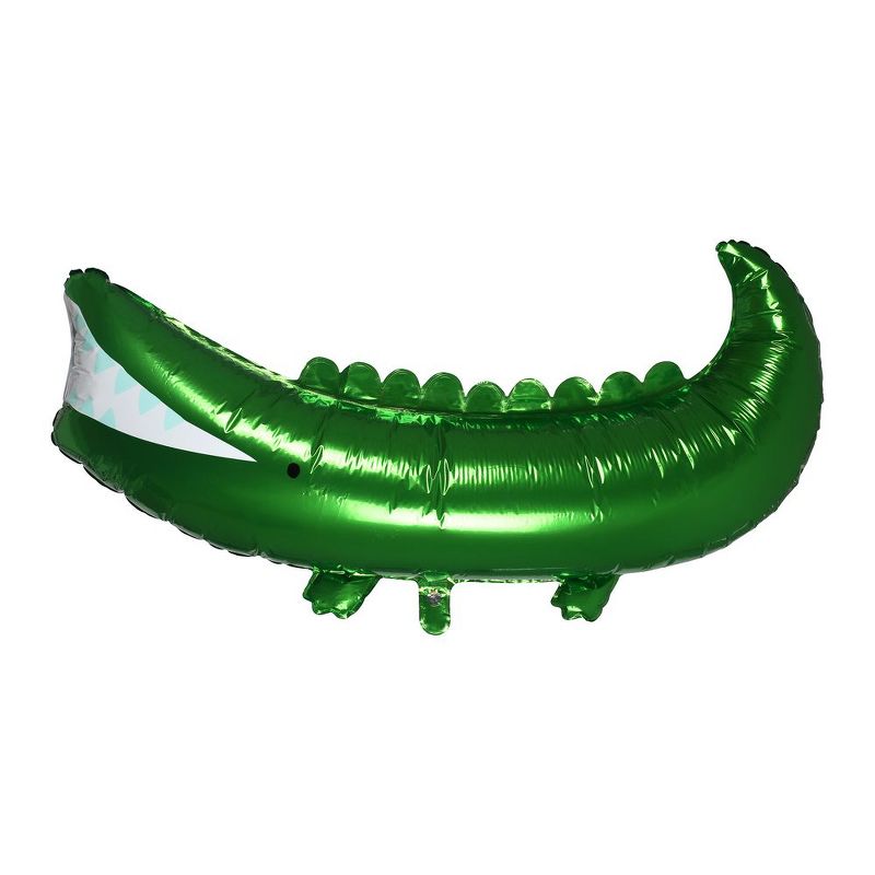 Meri Meri - Crocodile Mylar Balloon - Balloons and Balloon Accessories - 1ct