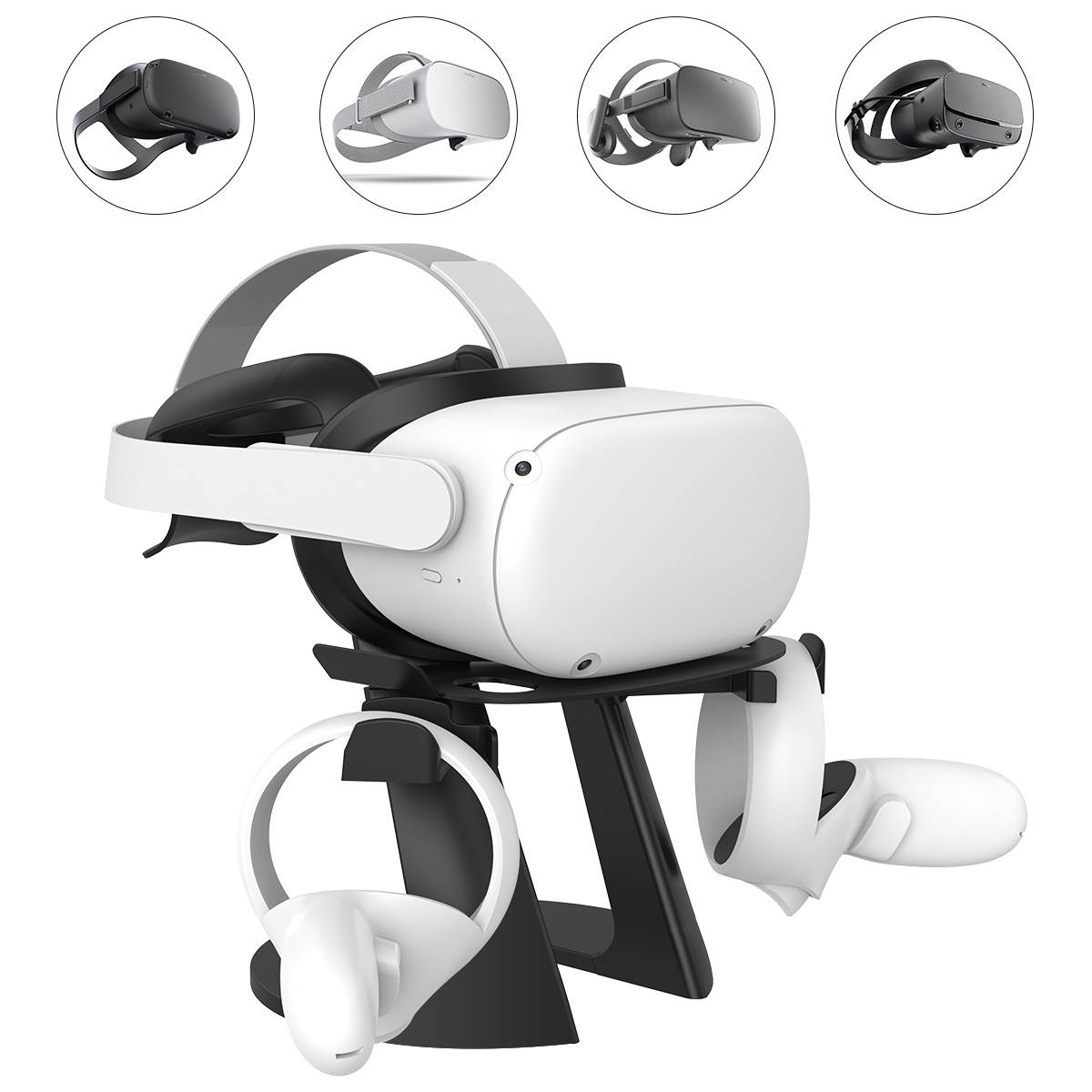 KIWI design VR Stand Headset Display And Controller Holder Mount Station For Oculus Quest2/Rift S/GO/HTC Vive /Valve Index