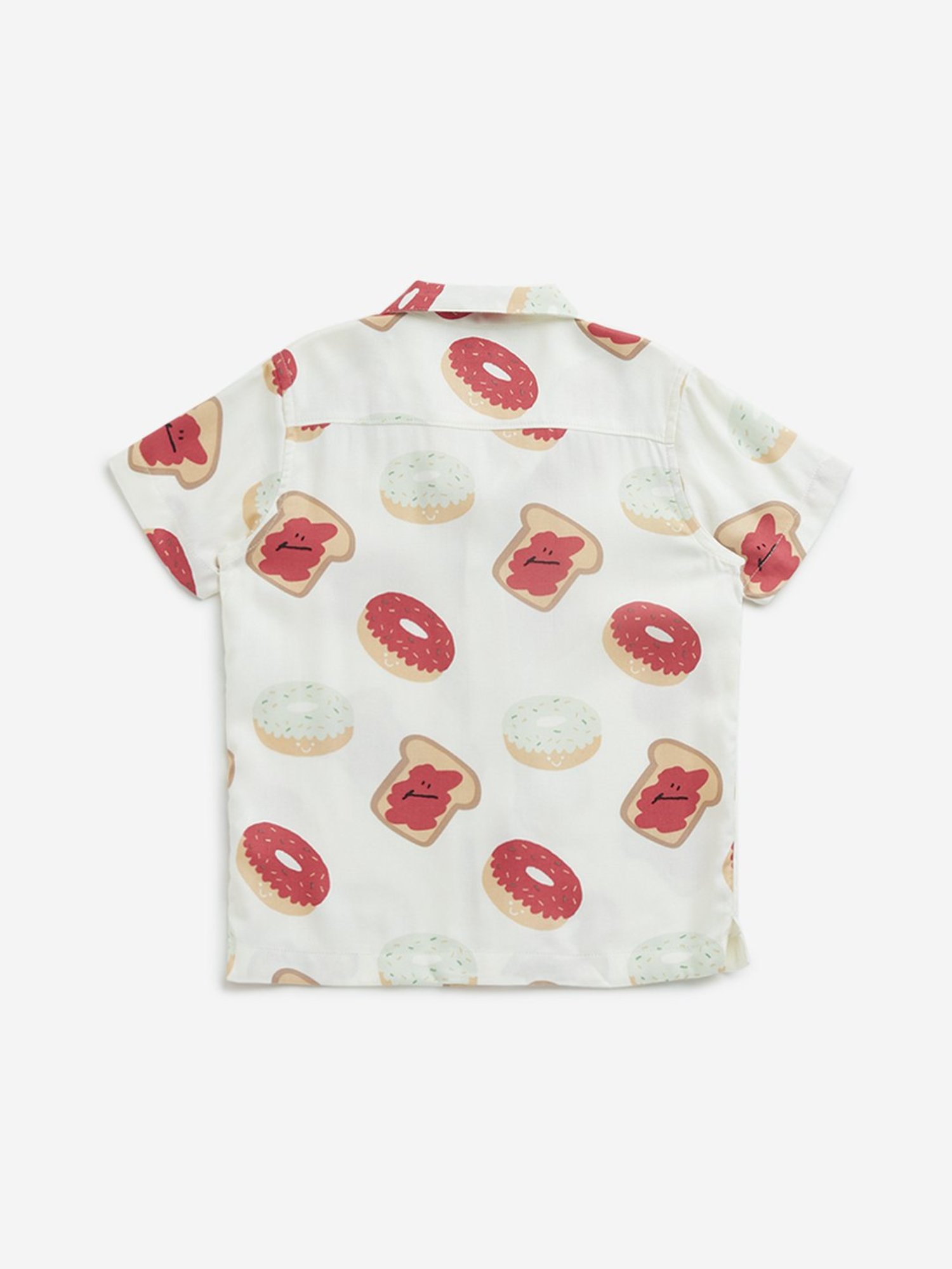 HOP Kids by Westside Multicolour Donut Printed Shirt