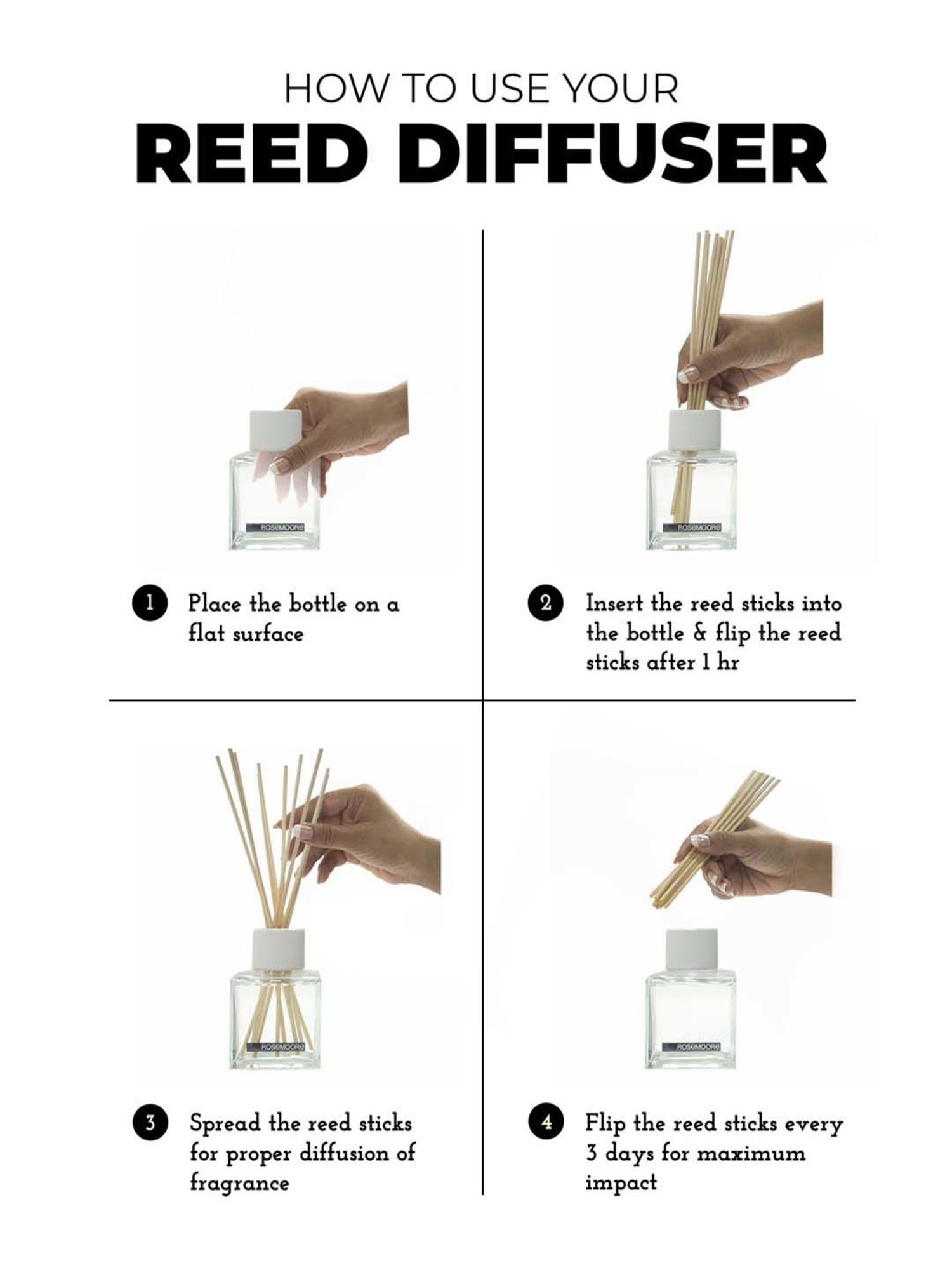 Rosemoore Reed Diffuser Set with Aroma Oil & Reed Stick Pomegranate - 200 ml