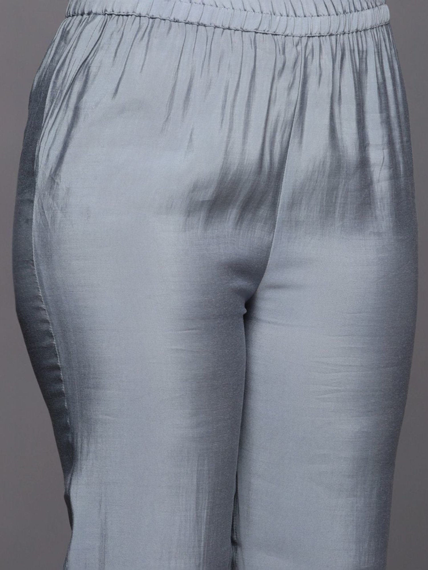 Varanga Grey Embroidered Kurta Pant Set With Dupatta