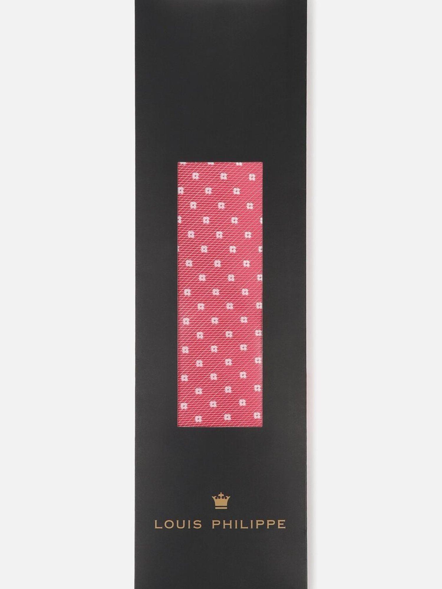 Louis Philippe Pink Polyester Tie