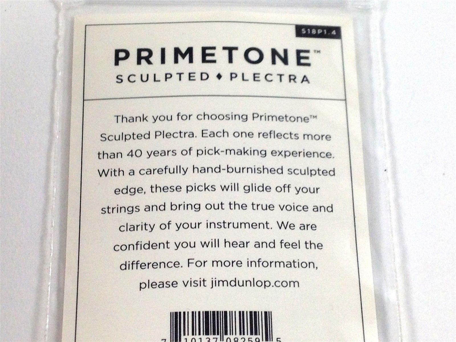 Dunlop Guitar Picks 3 Pack Primetone Small Jazz III Hand Sculpted Grip  1.4mm