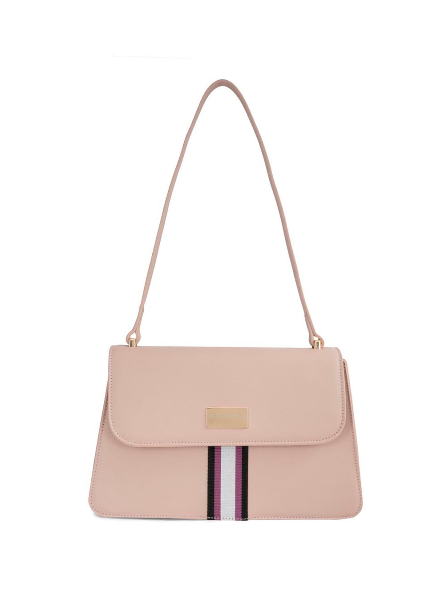 Aeropostale Agetha Pink PU Textured Sling Handbag with Pouch