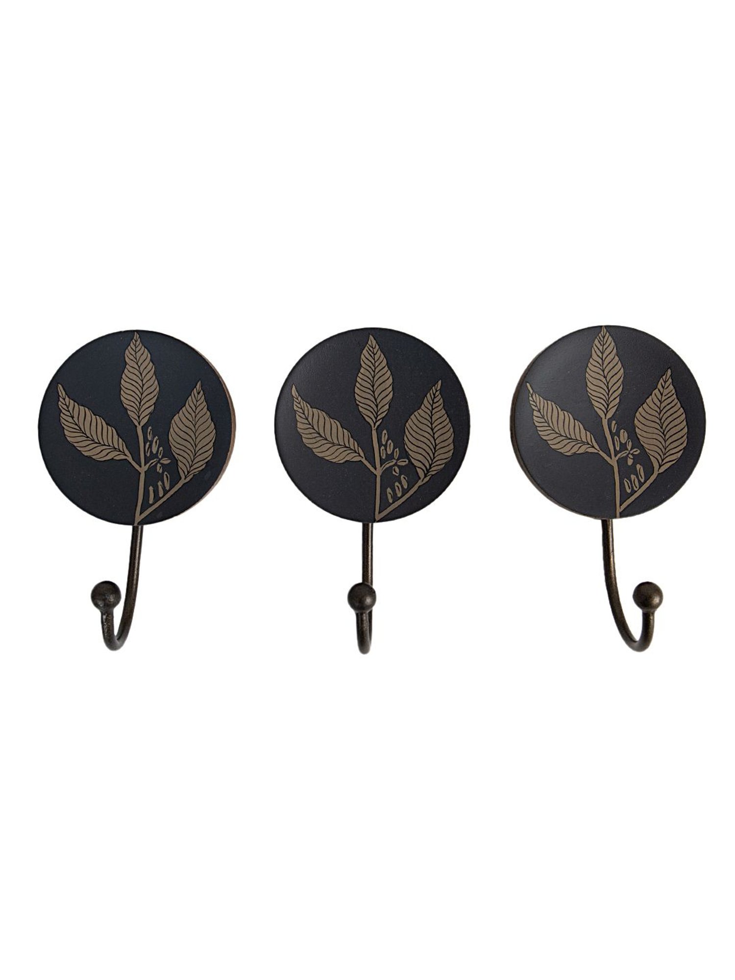 Art Street Black Mdf Jharokha Jali Square Hanging Ornaments Wall Art - Set of 4