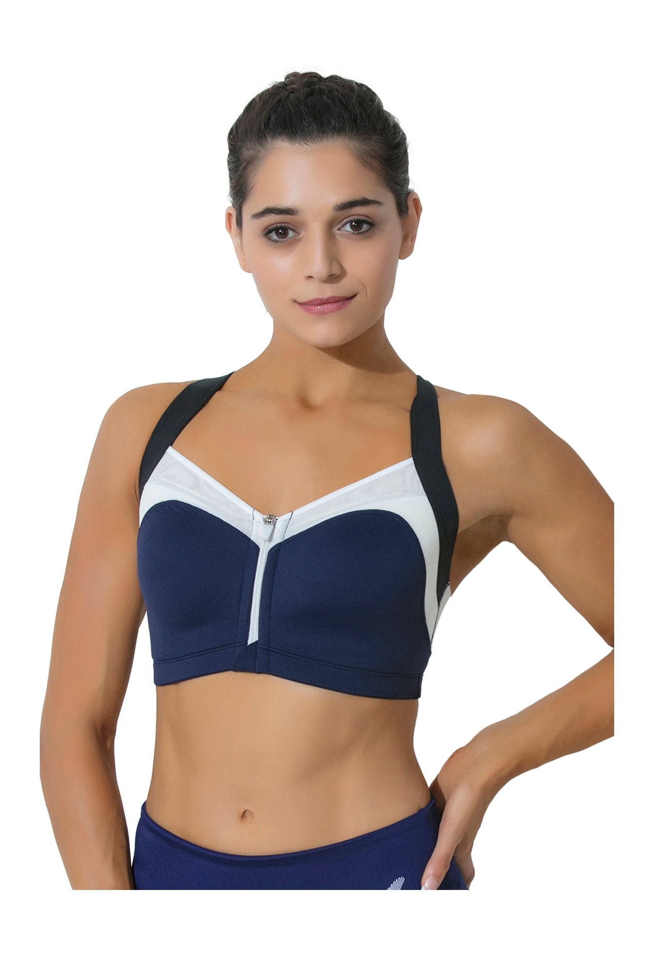 Zelocity by Zivame Blue Non Wired Padded Sports Bra