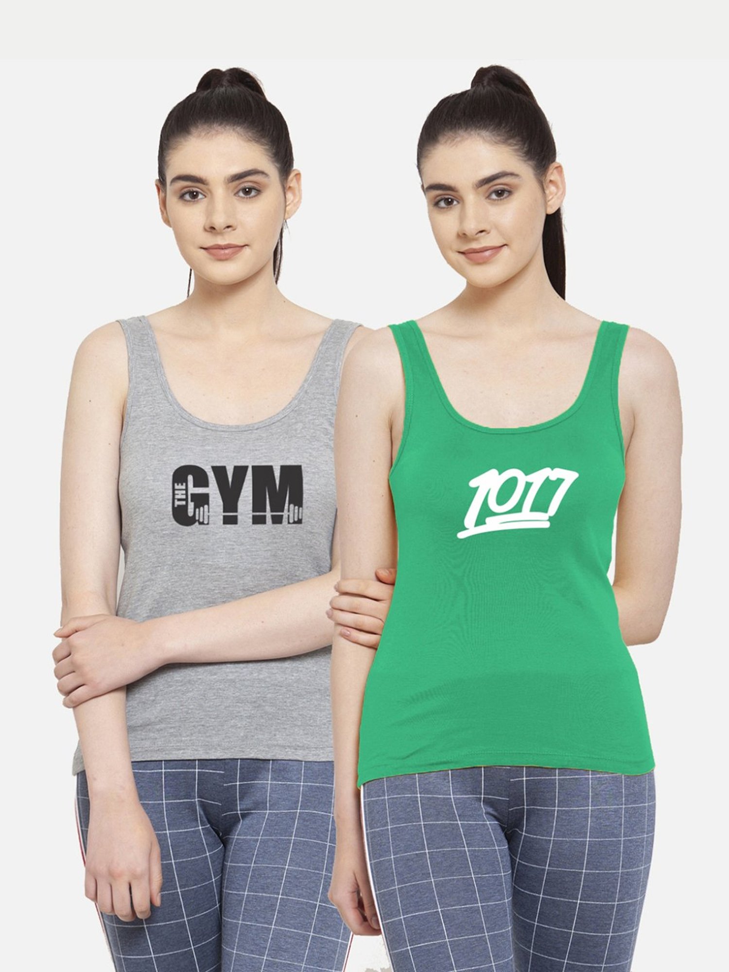 Friskers Multicolor Graphic Print Camisole (Pack Of 2)