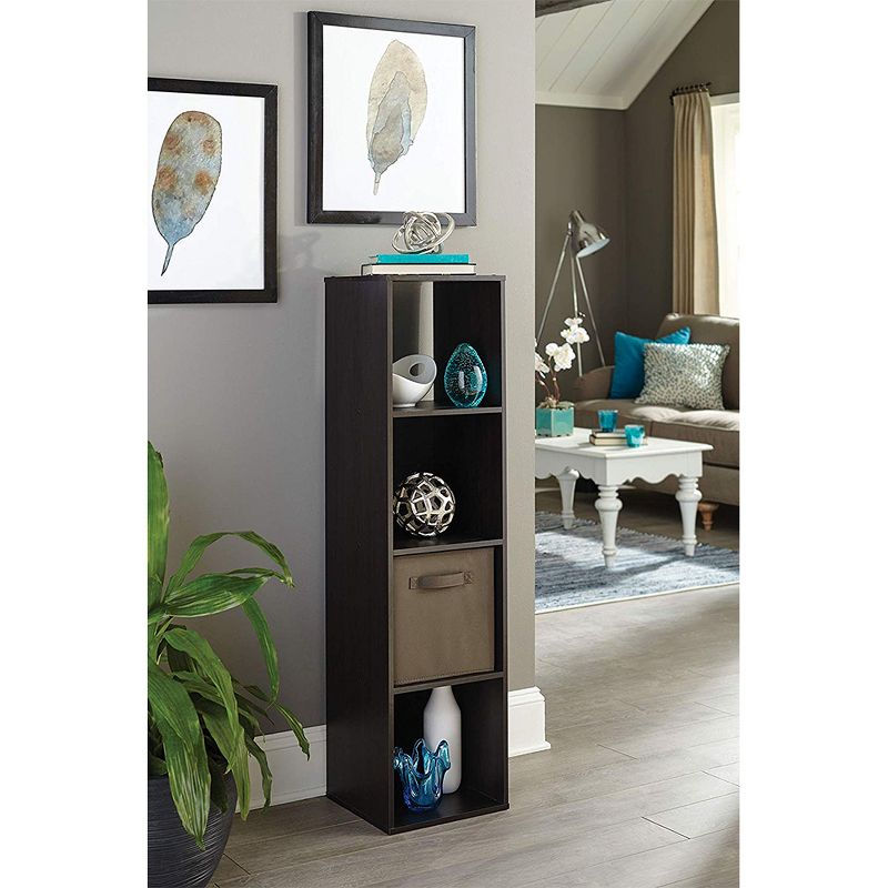 Closetmaid 103600 Decorative Home Stackable 4-Cube Cubeicals Organizer Storage, Espresso