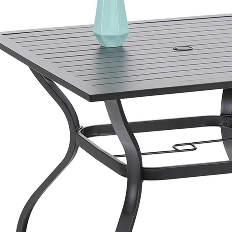 Circi 5pc Outdoor Dining Set - Black and Charcoal - CosmoLiving by Cosmoplitan