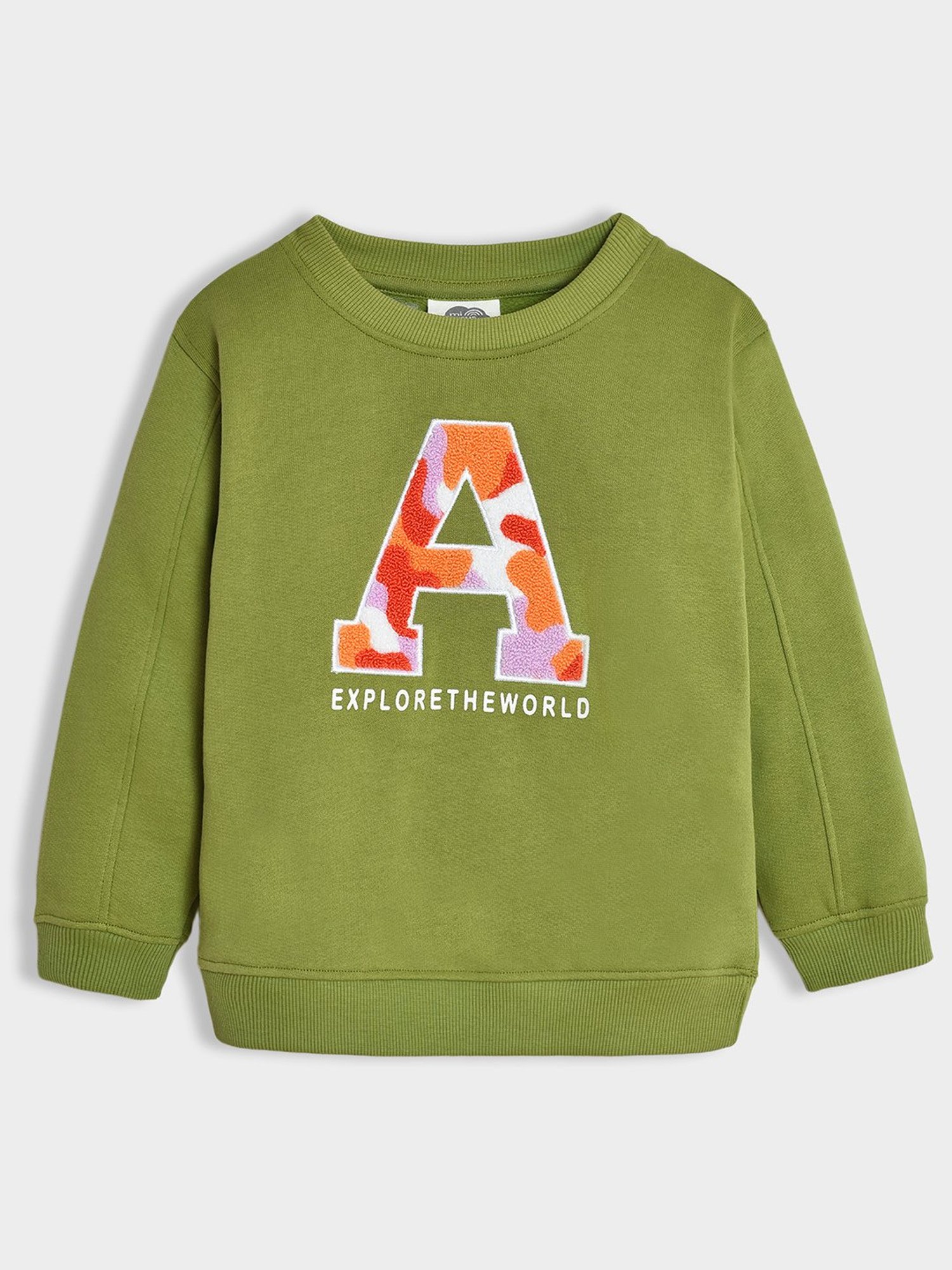 MiArcus Unisex Green Self Design Full Sleeves Sweatshirt