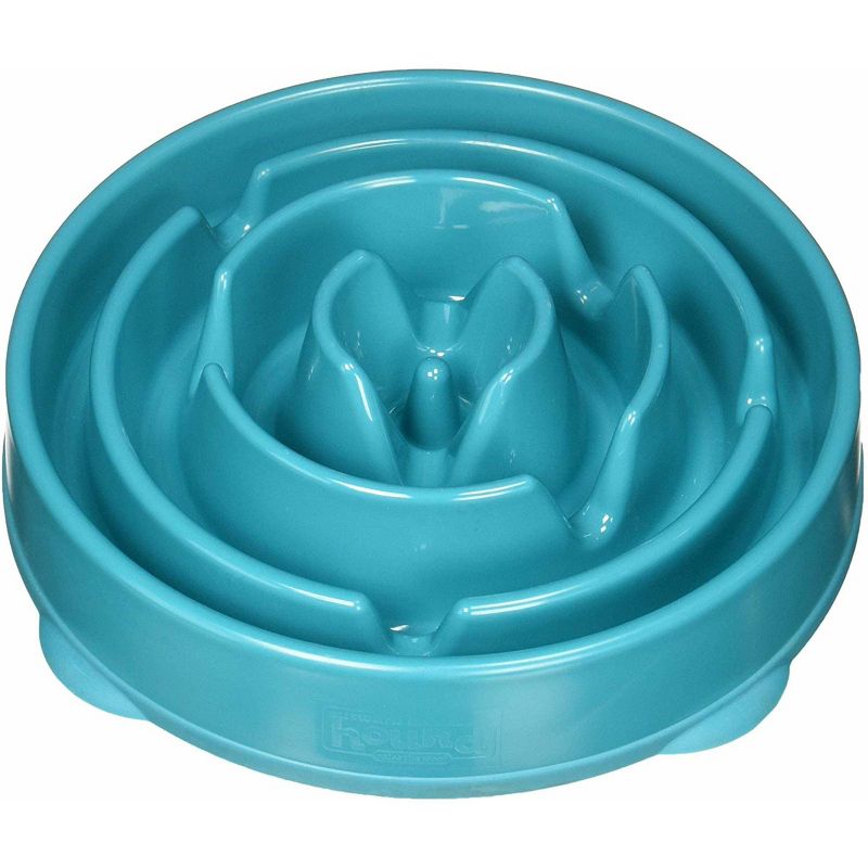 Outward Hound Fun Feeder Slo-Bowl For Dogs - L - Turqoise