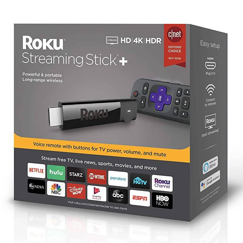 Streaming Stick+ | HD4KHDR Streaming Device with Longrange Wireless and Voice Remote with TV Controls updated for 2019