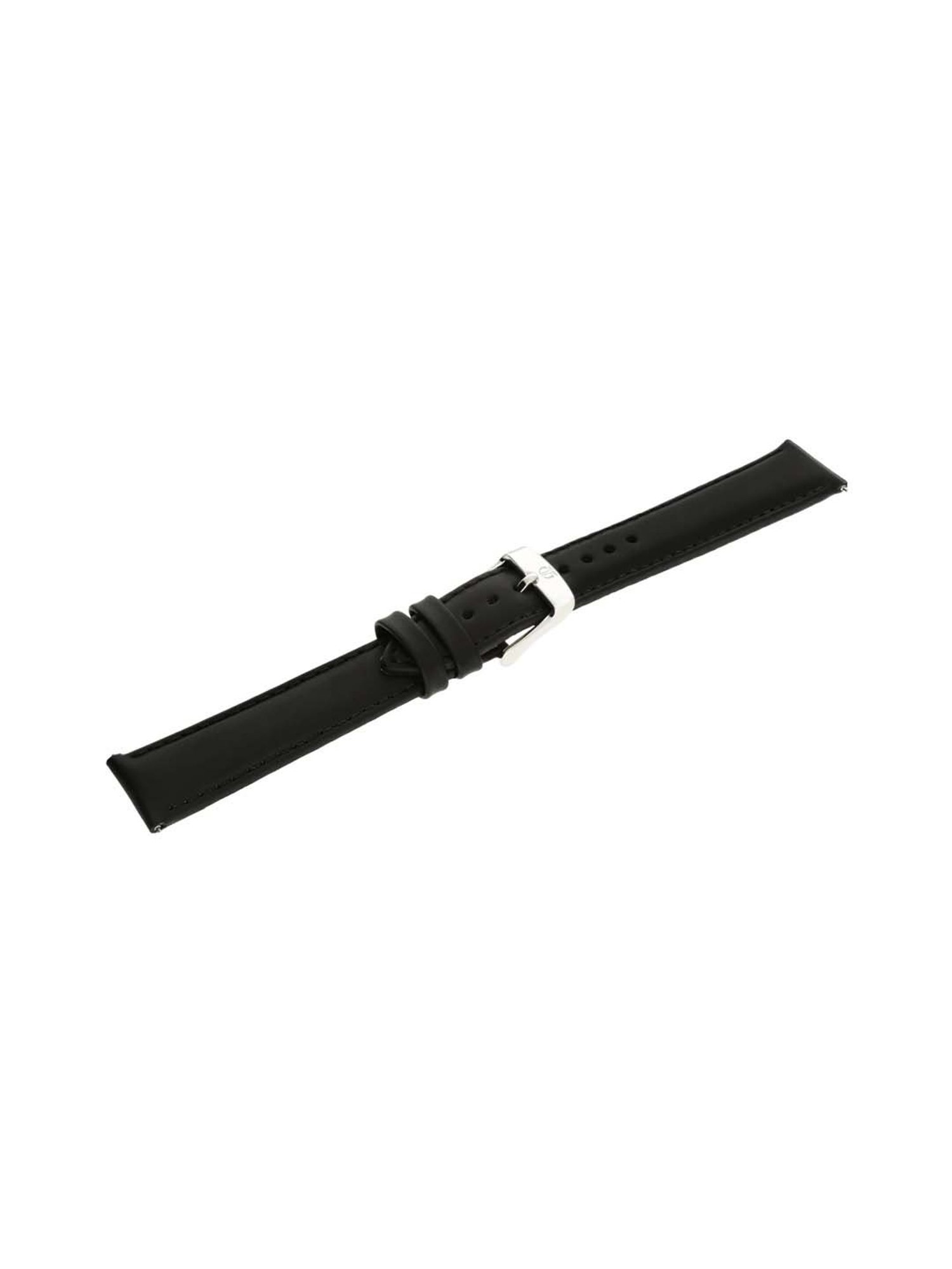 Titan 22 mm Black Genuine Leather Strap for Men