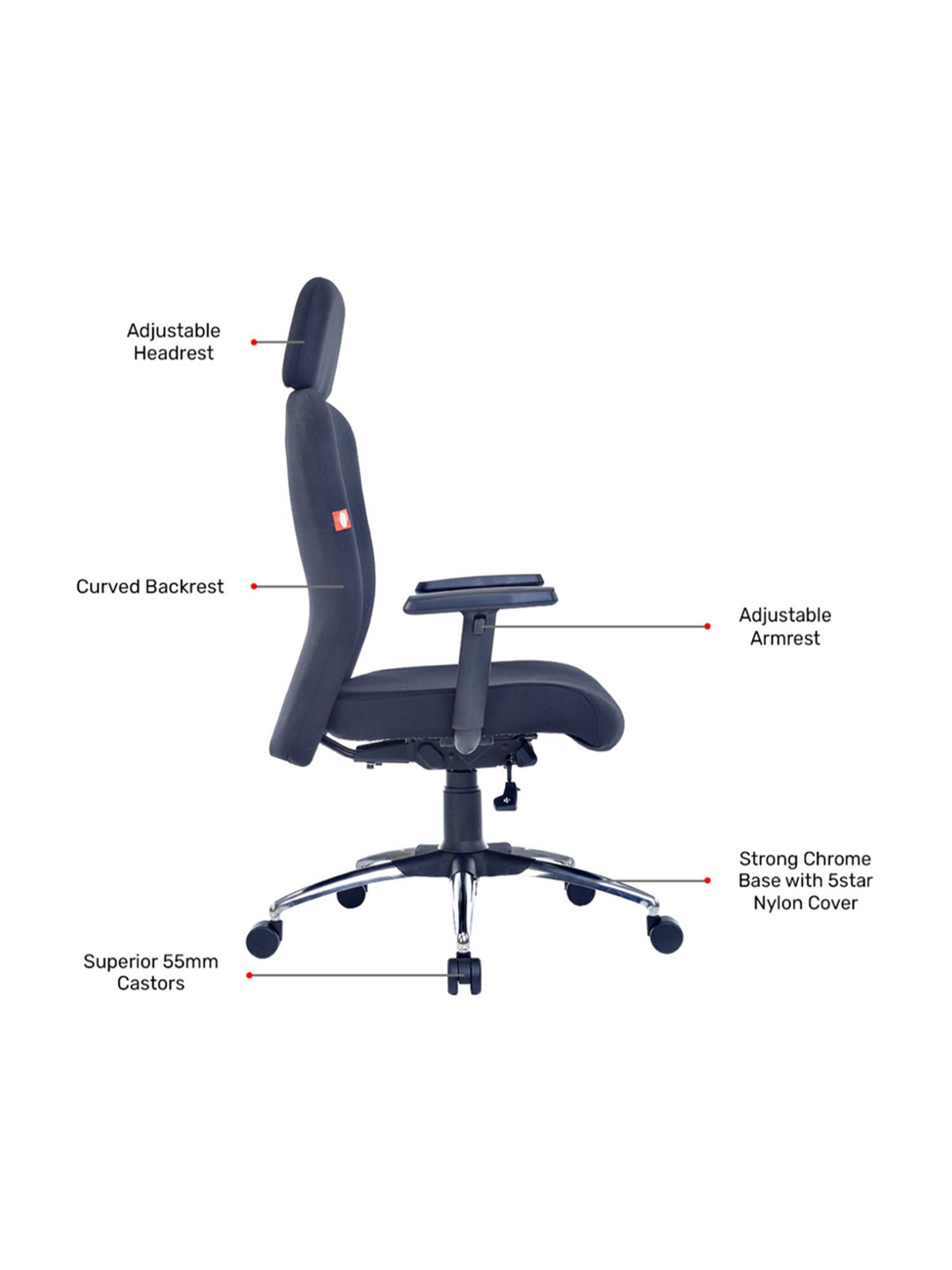 Durian Oxford Navy Blue Fabric Office Chair