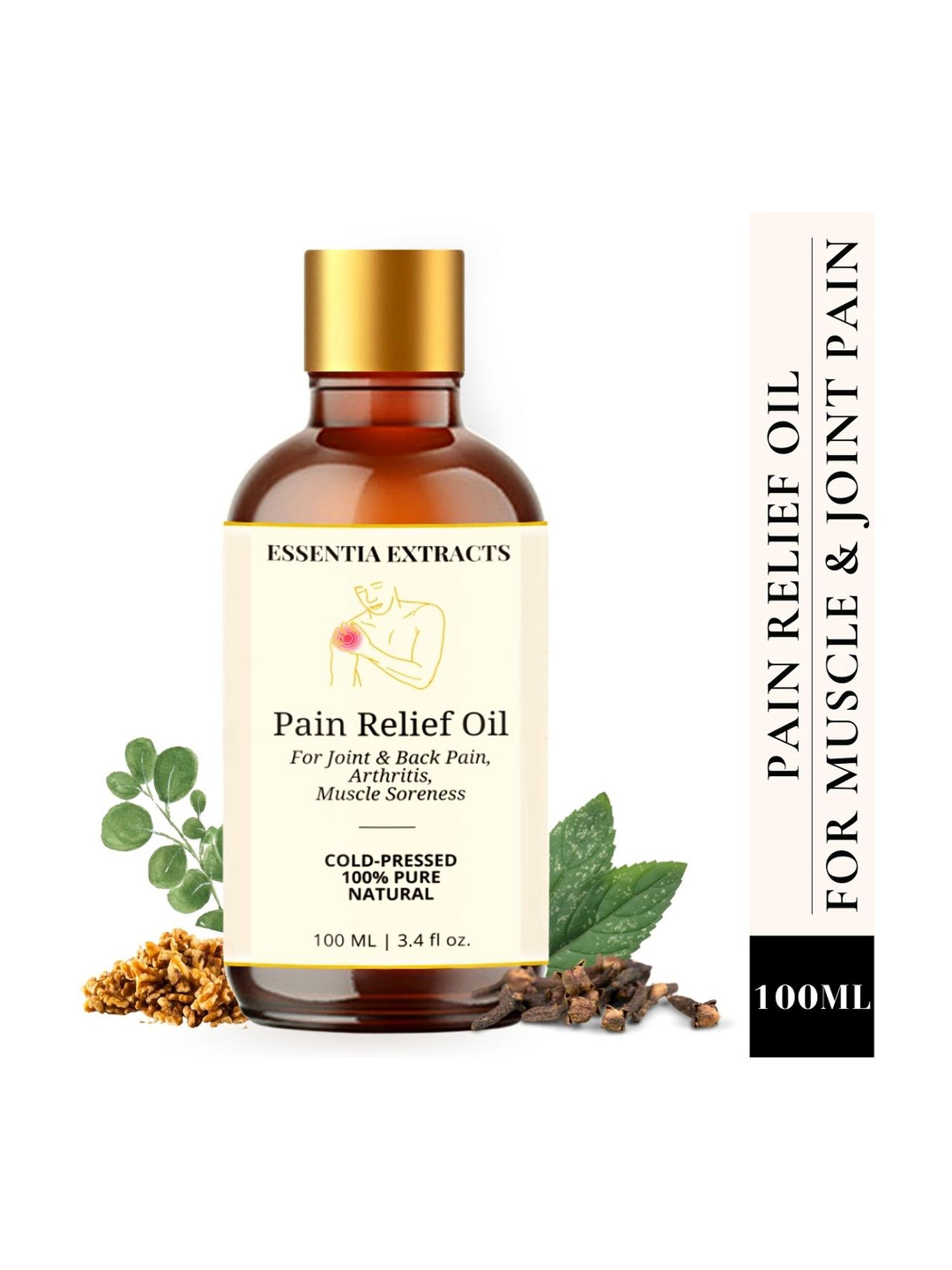 Essentia Extracts Ayurvedic Pain Relief Oil for Muscle & Joint Pain - 100 ml