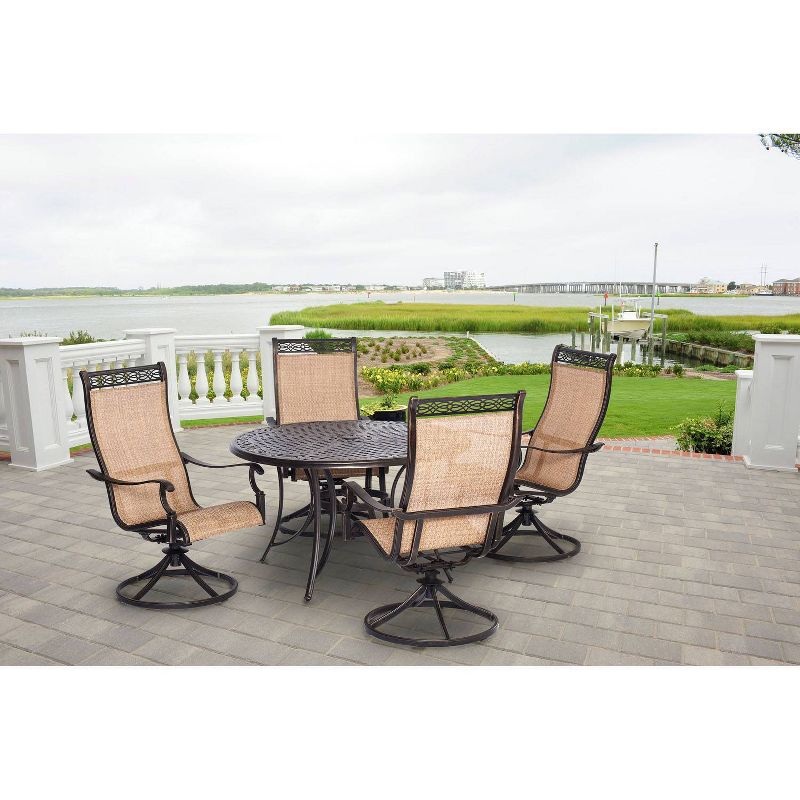 Circi 5pc Outdoor Dining Set - Black and Charcoal - CosmoLiving by Cosmoplitan