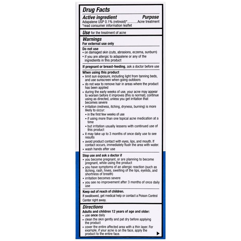 AcneFree Adapalene Gel Once Daily Topical Retinoid Acne Treatment - 0.5oz