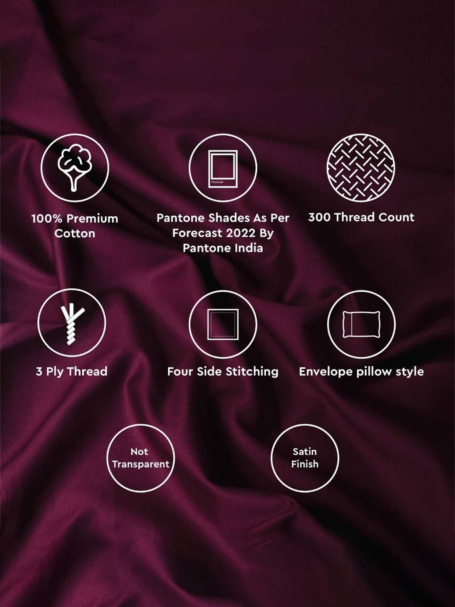 Haus & Kinder Solid Pink 300 TC Cotton Bed Sheet with 1 Pillow Cover