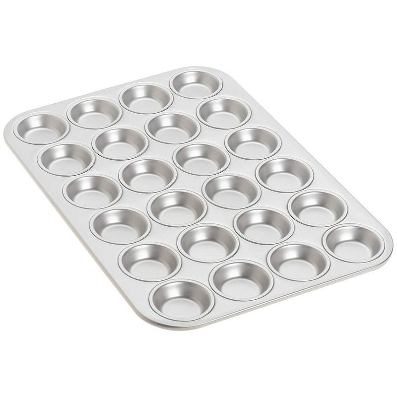 Fat Daddio's MFN-MINI Anodized Aluminum Mini Cupcake Muffin Pan, 24 Cavities