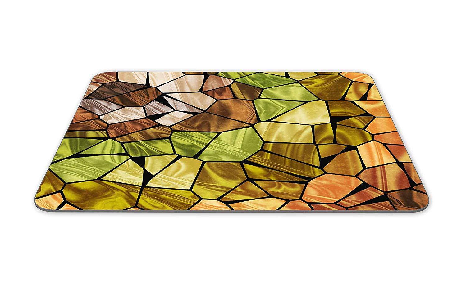 Earth Tone Mosaic Mouse pad-Non-Slip Rubber Mousepad-Applies to Games,Home, School,Office Mouse pad