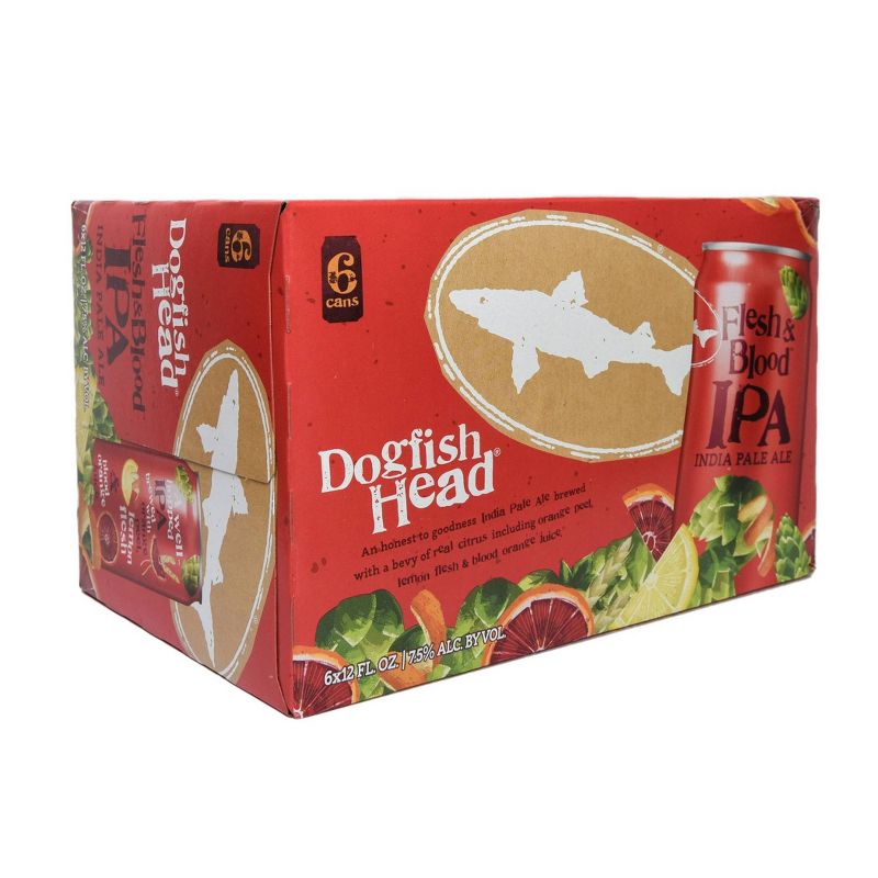 Dogfish Head Flesh and Blood IPA Beer - 6pk/12 fl oz Cans