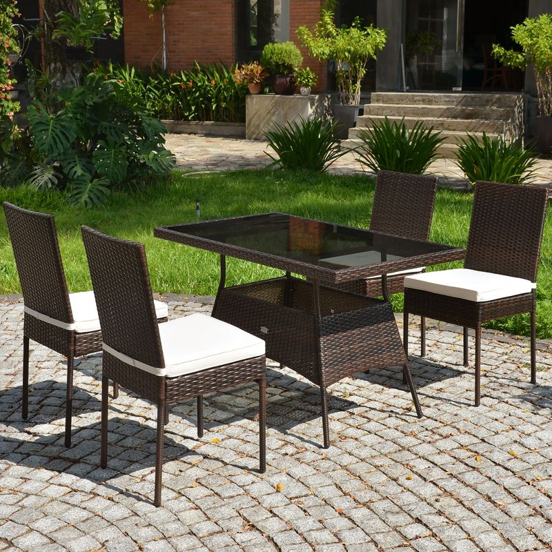 3pc Outdoor Wicker Conversation Set with Sofa Chairs & Table - Crestlive Products