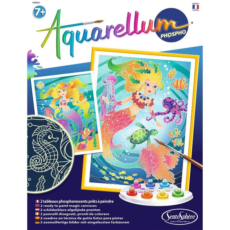 12ct Painting Kit Aquarellum Phospho Mermaids - SentoSphere USA