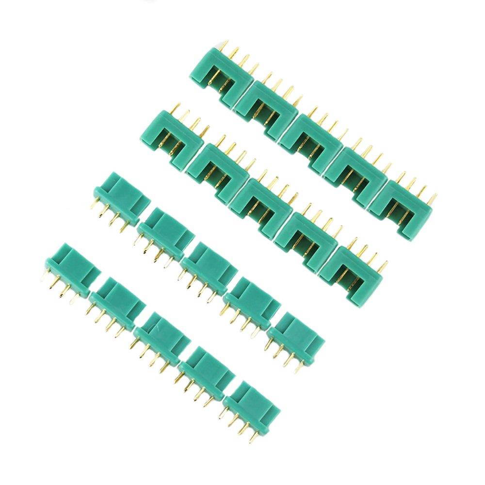OliYin 10 Pairs MPX M6 Connector Plug Multiplex Socket for RC Lipo Battery Quadcopter/Buggy 6M