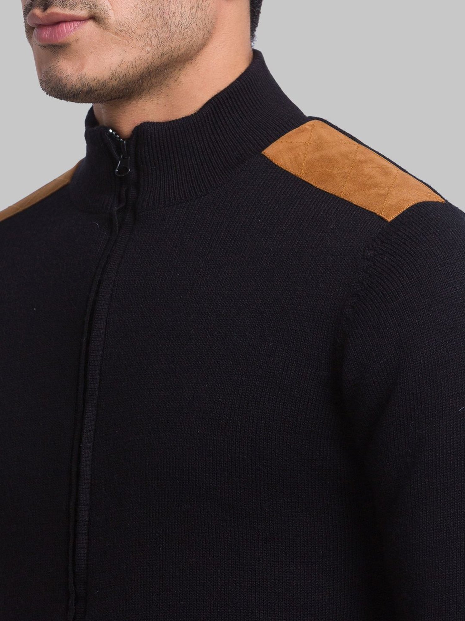 Parx Black Regular Fit Sweater