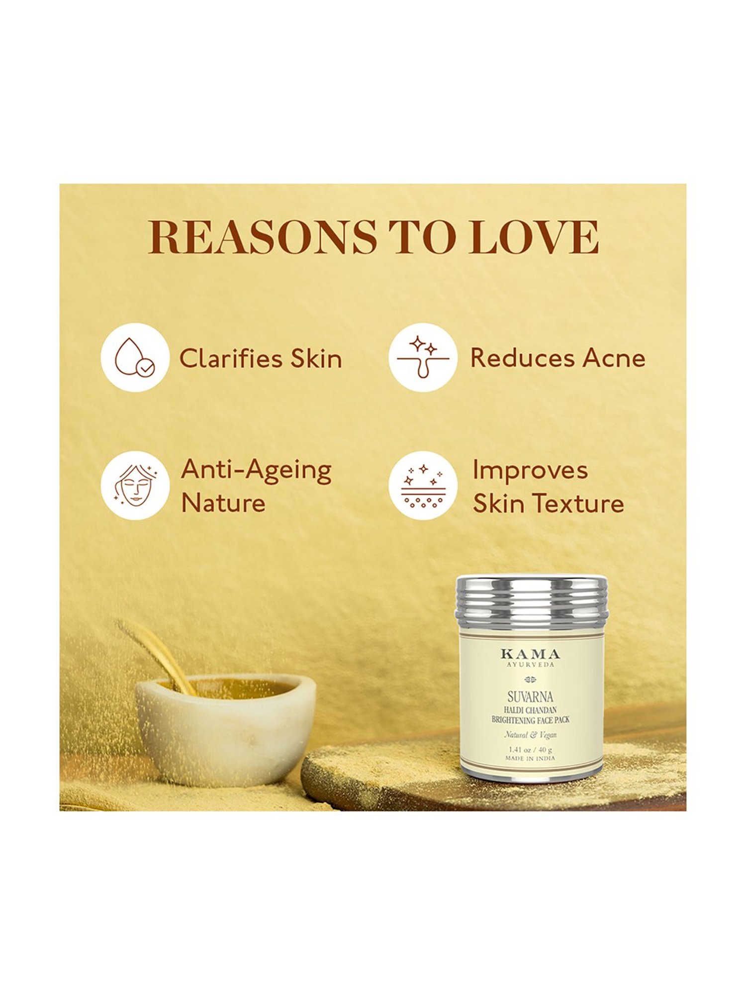 Love Earth Haldi Chandan Rose Face Pack - 50 gm