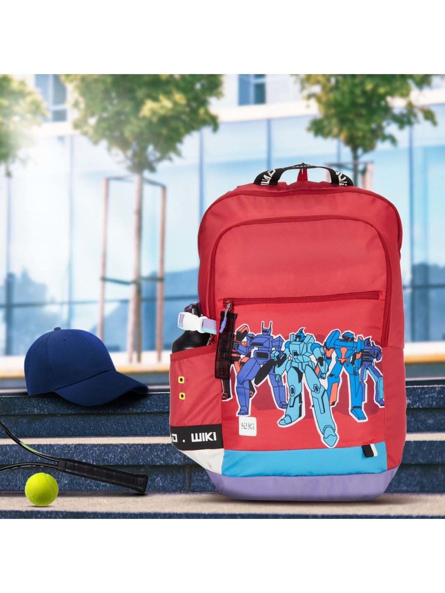 Wiki 30.5 Ltrs Red Medium Backpack