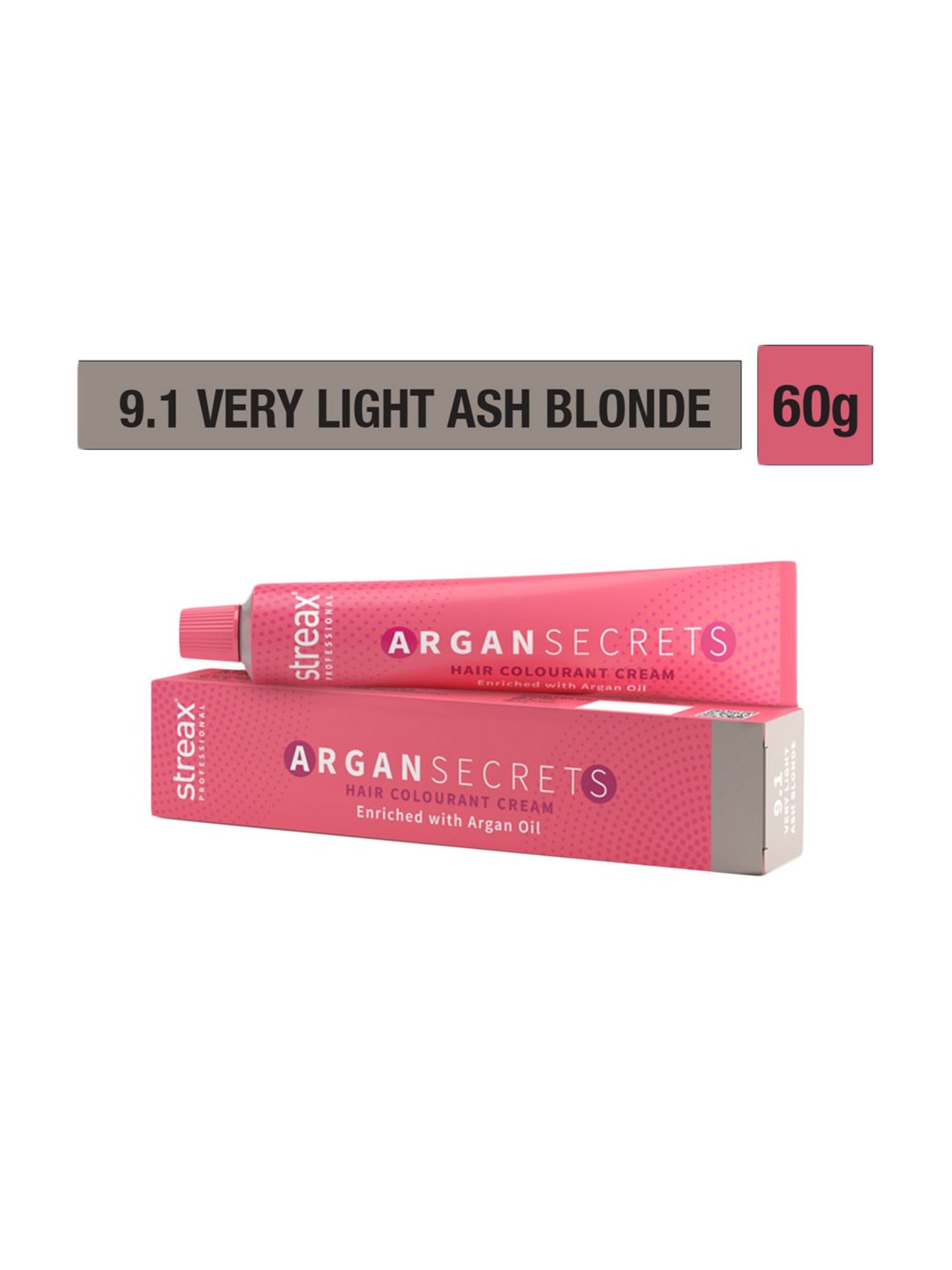 Streax Professional Argan Secret Hair Colourant Cream Very Light Ash Brown 9.1 - 60 gm