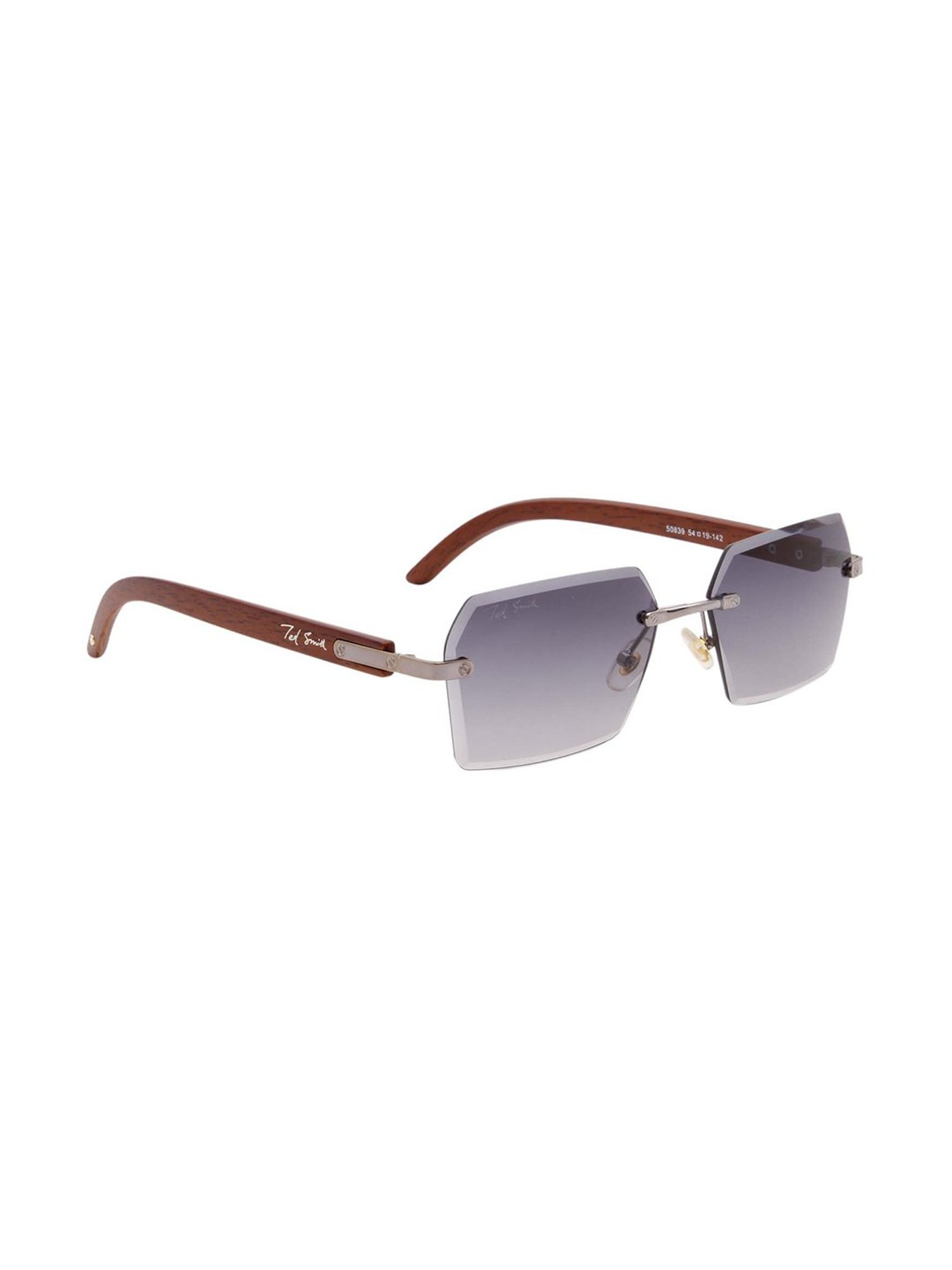 Ted Smith Grey Round UV Protection Unisex Sunglasses