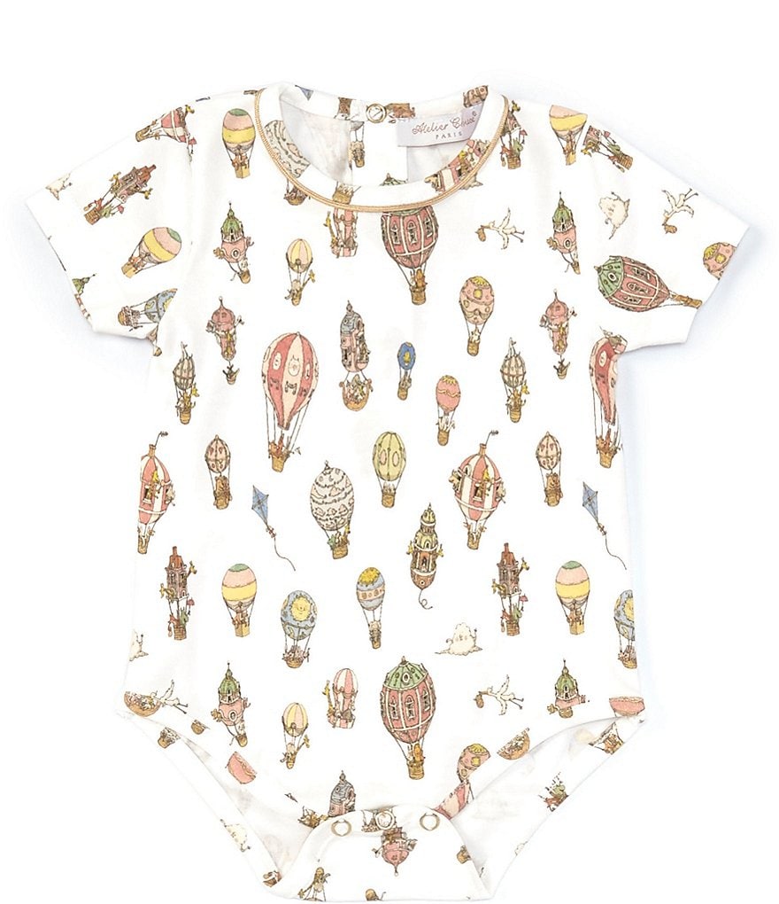 Atelier Choux Paris Baby 3-6 Months Short-Sleeve Hot Air Balloon Onesie